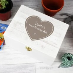 Personalised Rustic Heart White Wooden Keepsake Box 19 Personalised Rustic Heart White Wooden Keepsake Box -PERSONALISE STORE p1014a47 9