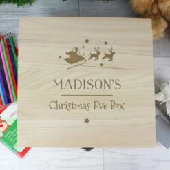 Personalised Large Wooden Christmas Eve Box -PERSONALISE STORE p1014a52 4