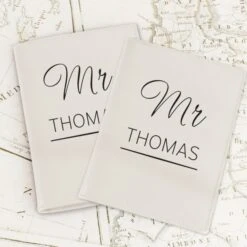 Personalised Couples Cream Passport Holders -PERSONALISE STORE p1014a98 4