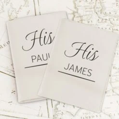 Personalised Couples Cream Passport Holders -PERSONALISE STORE p1014a98 5