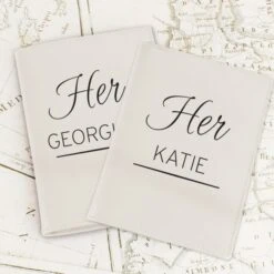 Personalised Couples Cream Passport Holders -PERSONALISE STORE p1014a98 6