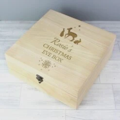 Personalised Christmas Large Wooden Keepsake Box -PERSONALISE STORE p1014b12 2