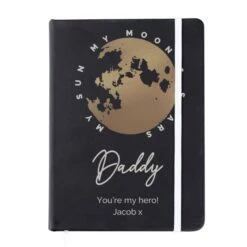 Personalised Moon & Stars Black Hardback Notebook -PERSONALISE STORE p1014b79 4