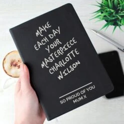 Personalised Free Text Black Hardback Notebook -PERSONALISE STORE p1014b81 3