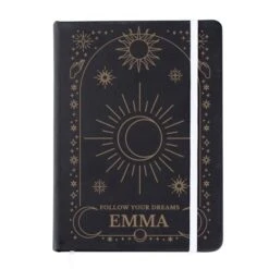 Personalised Celestial Black Hardback Notebook -PERSONALISE STORE p1014b83 4