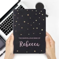 Personalised Starry Black Hardback Notebook -PERSONALISE STORE p1014b84 2