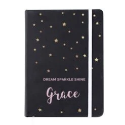Personalised Starry Black Hardback Notebook -PERSONALISE STORE p1014b84 4