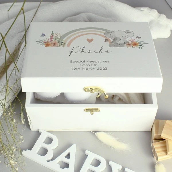 Personalised Elephant Wooden Keepsake Box 3 Personalised Elephant Wooden Keepsake Box - Image 3