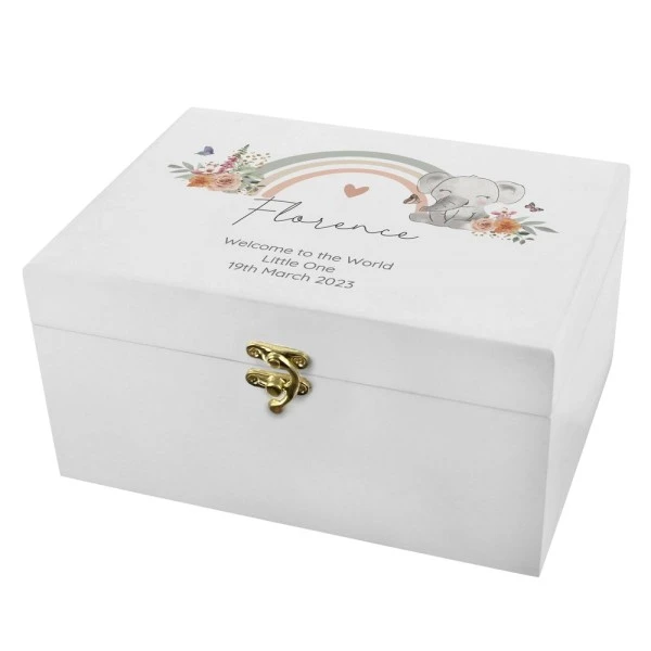 Personalised Elephant Wooden Keepsake Box 5 Personalised Elephant Wooden Keepsake Box - Image 5
