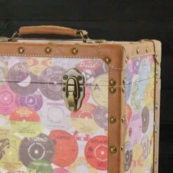 Personalised 12 Inch Record Storage Box - Retro Printed Cloth With Brown Leather Trim - Record Laser Etched 10 Personalised 12 Inch Record Storage Box - Retro Printed Cloth With Brown Leather Trim - Record Laser Etched -PERSONALISE STORE personalised 12 inch record storage box retro cloth all 02