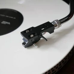 Personalised Camden Bluetooth Turntable With Bookshelf Speakers - Teak - Record Sticker -PERSONALISE STORE personalised camden bluetooth turntable with bookshelf speakers teak record sticker 04