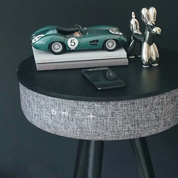 Tabblue Personalised Bluetooth Side Table With Surround Sound - Black - Beer Sticker 4 Tabblue Personalised Bluetooth Side Table With Surround Sound - Black - Beer Sticker - Image 4