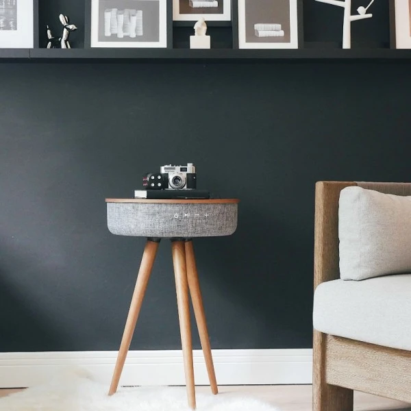 Tabblue Personalised Bluetooth Side Table With Surround Sound - Dark Wood - G&T Sticker 4 Tabblue Personalised Bluetooth Side Table With Surround Sound - Dark Wood - G&T Sticker - Image 4