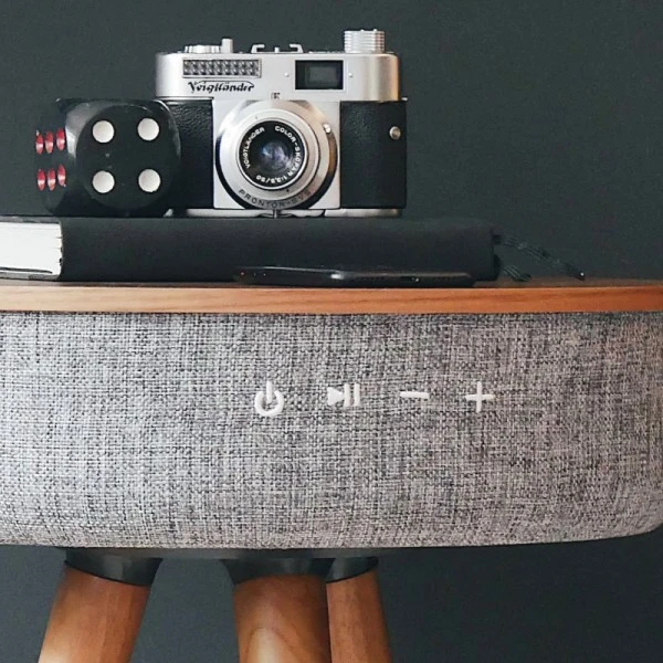 Tabblue Personalised Bluetooth Side Table With Surround Sound - Dark Wood - G&T Sticker 6 Tabblue Personalised Bluetooth Side Table With Surround Sound - Dark Wood - G&T Sticker - Image 6