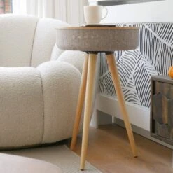 Tabblue Personalised Bluetooth Side Table With Surround Sound - Light Wood - Wine Sticker -PERSONALISE STORE tabblue personalised bluetooth side table with surround sound light wood 03 1 1