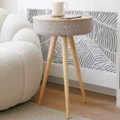 Tabblue Personalised Bluetooth Side Table With Surround Sound - Light Wood - Wine Sticker -PERSONALISE STORE tabblue personalised bluetooth side table with surround sound light wood 04 1 1