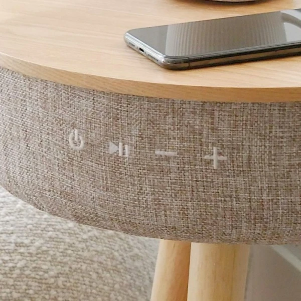 Tabblue Personalised Bluetooth Side Table With Surround Sound - Light Wood - G&T Sticker 7 Tabblue Personalised Bluetooth Side Table With Surround Sound - Light Wood - G&T Sticker - Image 7