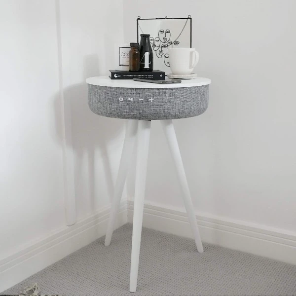 Tabblue Personalised Bluetooth Side Table With Surround Sound - White - Beer Sticker 2 Tabblue Personalised Bluetooth Side Table With Surround Sound - White - Beer Sticker - Image 2