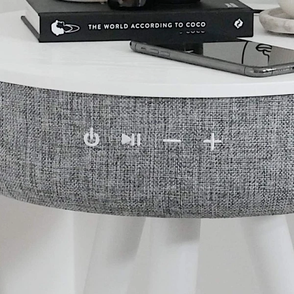 Tabblue Personalised Bluetooth Side Table With Surround Sound - White - Beer Sticker 6 Tabblue Personalised Bluetooth Side Table With Surround Sound - White - Beer Sticker - Image 6